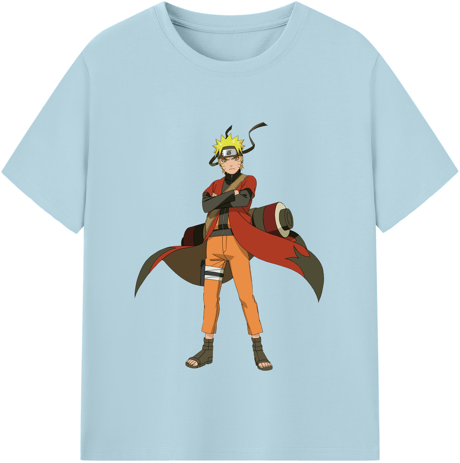 （画像用） NARUTO -ナルト- うずまき ナルト Uzumaki Naruto 綿100％半袖Tシャツ（フロントプリント）